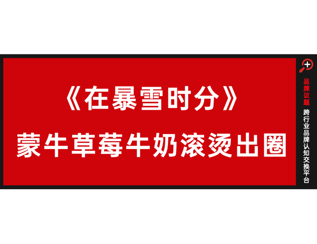 《在暴雪时分》里的大剧营销链路，从产品偏好到品牌偏爱，蒙牛草莓牛奶如何甜宠出圈？